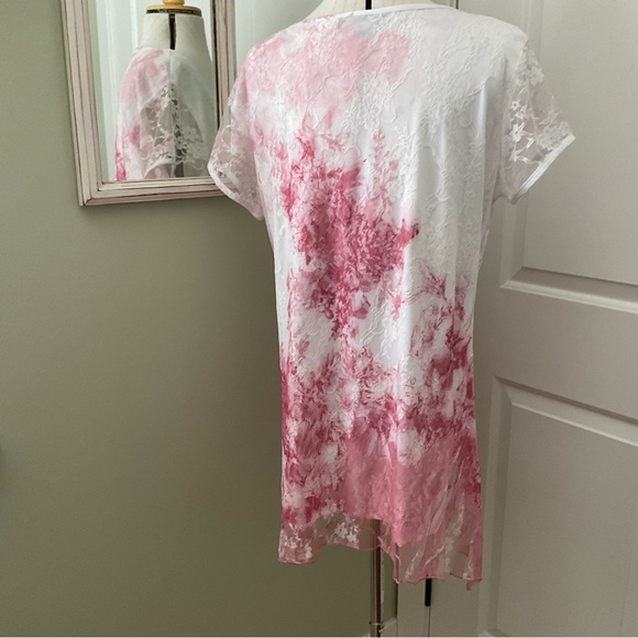 LILY MORGAM, PINK & WHITE FLORAL BLOUSE - Picture 4 of 13